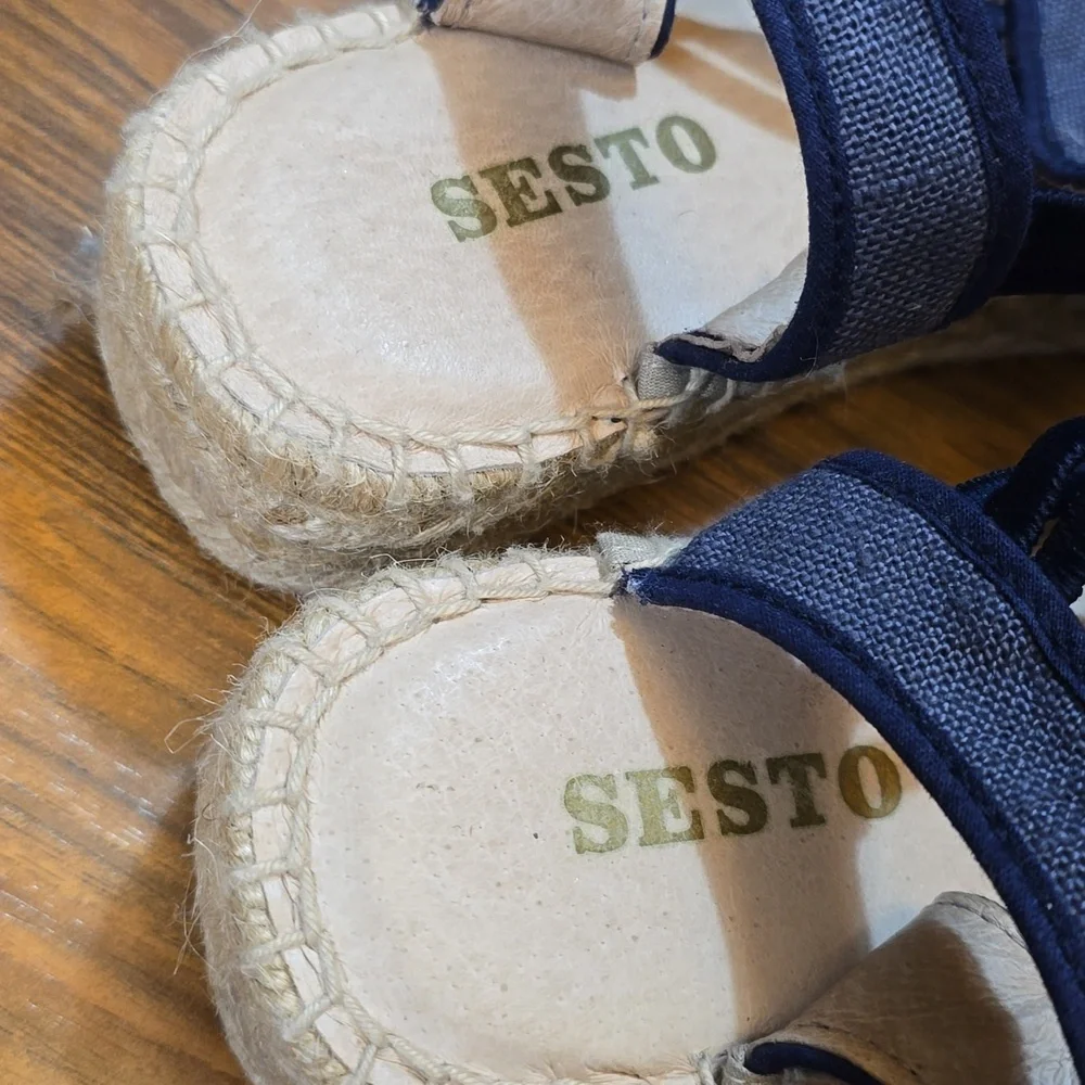 Sesto Meucci Womans Lino Slingback Canvas Espadrille Sandals